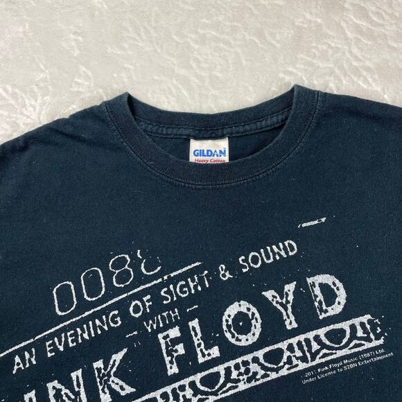 🔥Vintage Pink Floyd “An Evening Of Sight & Sound” 2011 Black Graphic Shirt S - Picture 5 of 11